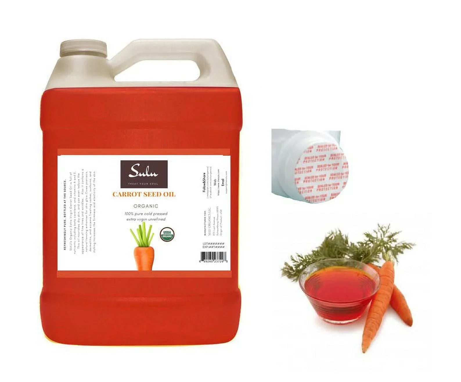 1 Gallon 100% Pure Organic Carrot Sizeeed Oil  Unrefined Carrier Oil