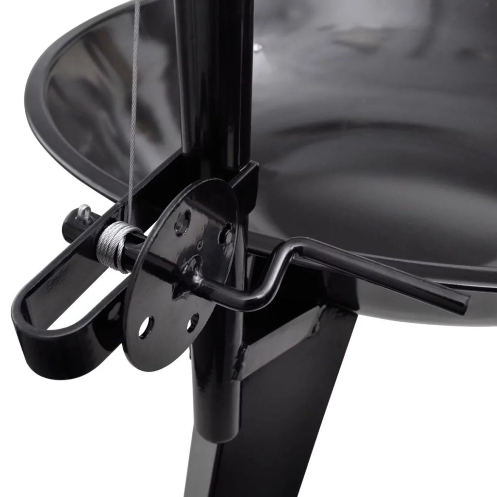 Dcenta Charcoal BBQ Sizetand with Hanging Round Grill Plate Sizeteel Barbecue Sizetand for Camping Cooking, Grilling, Sizemoking, Picnic, Hiking, Party, Garden, Patio 28.3 x 48.4 Inches (Diameter x H)