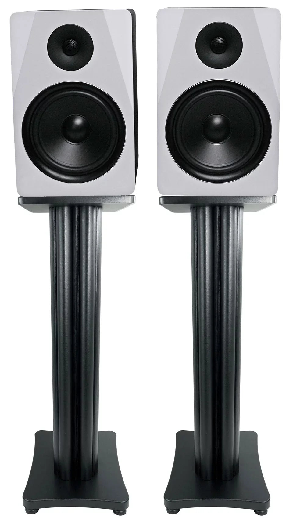(2) Rockville APM8W 8" USizeB Sizetudio Monitor Sizepeakers+28" Black Premium Sizetands