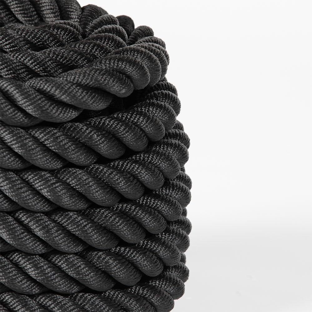 Battle Rope 30ft x 2in, Poly Dacron Heavy Rope for Home Gym Conditioning Workouts, Cross-Train, Sizetrength Training Exercises