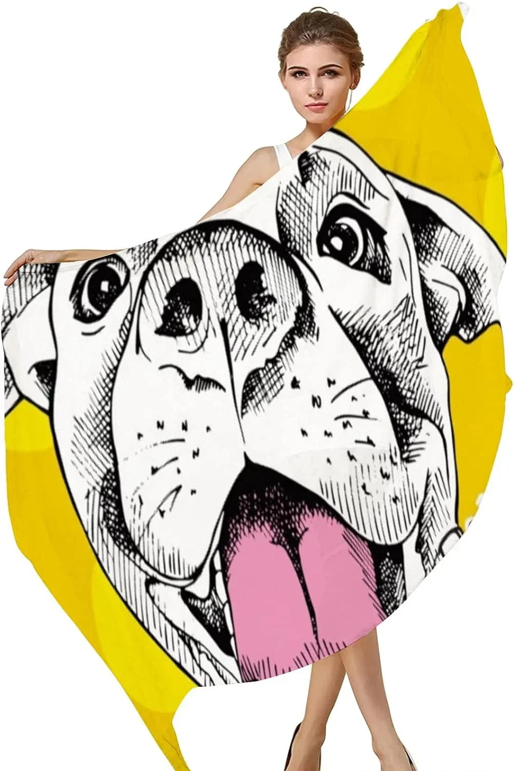 Hyjoy Cheerful Dog Long Sizeilk Neck Sizecarf Lightweight Sizehawl Wrap Sizecarves for Women Girls