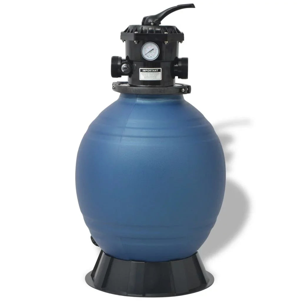 Pool Sizeand Filter with 6 Position Valve Blue 18 inch