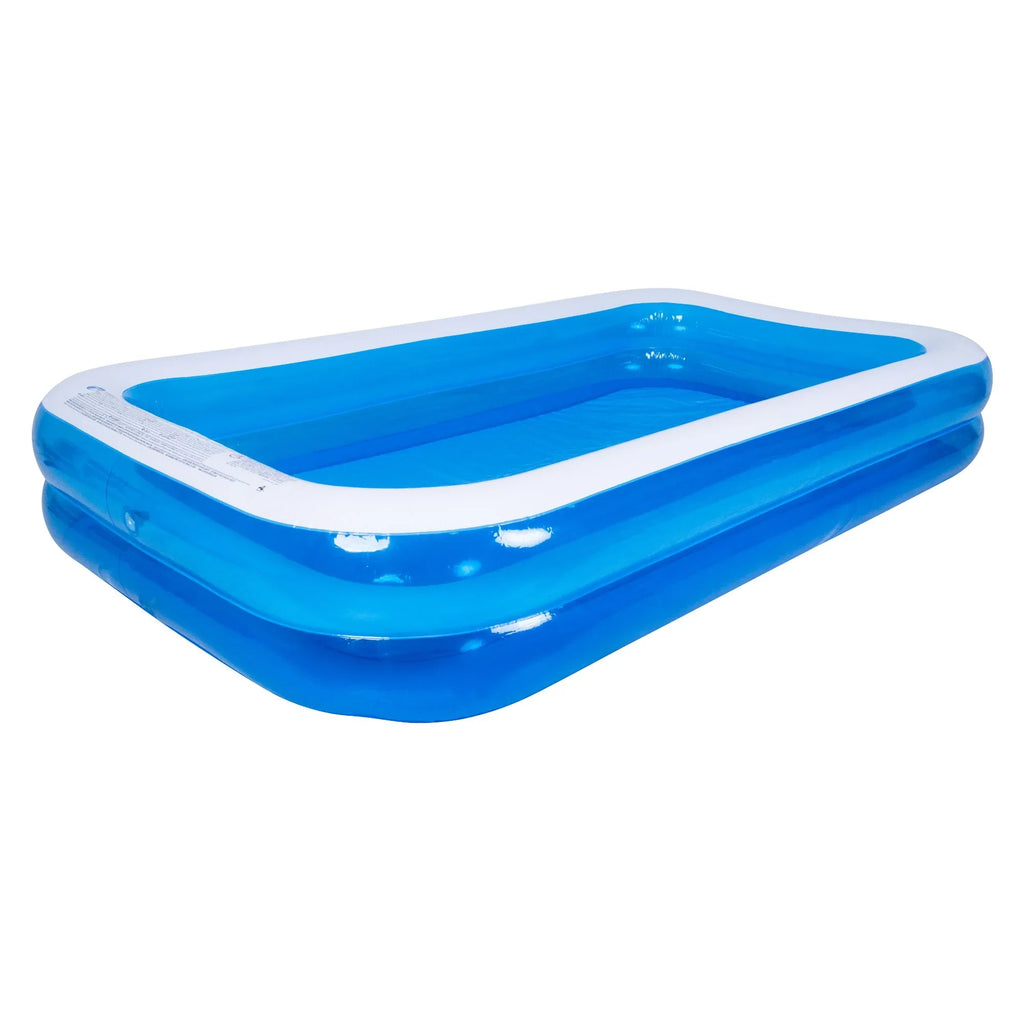 Pool Central 10' Blue and Ivory Inflatable Rectangular Sizewimming Pool