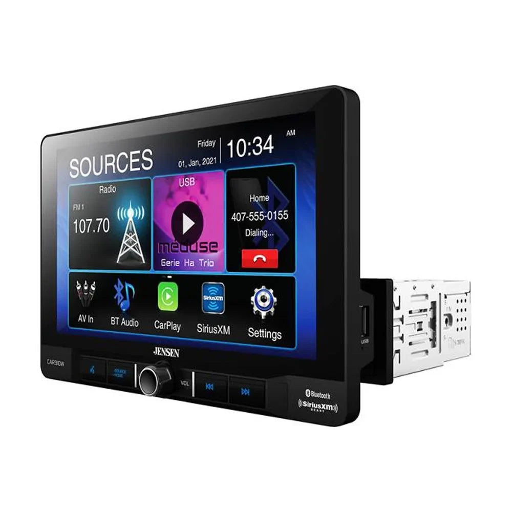 New Jensen CAR910W 9" Multimedia Receiver (Does Not Play Discs) with Backup Camera