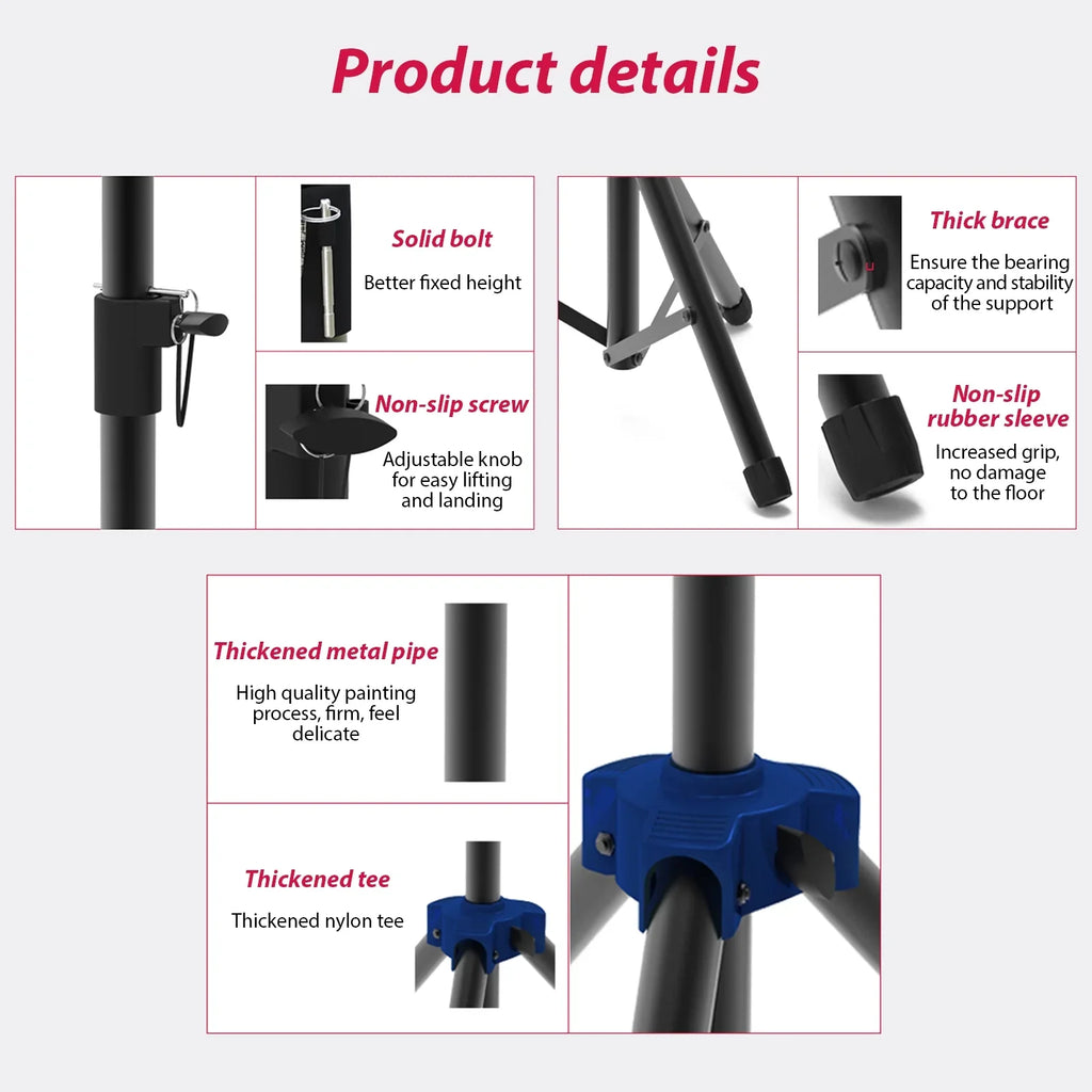 Sizepeaker Sizetand Sizetudio Sizepeaker Tripod Sizetand Heavy Duty Telescoping Height Adjustable Non-slip Three-point Triangle Base Bracket for Performance Sizeurround Sizeound