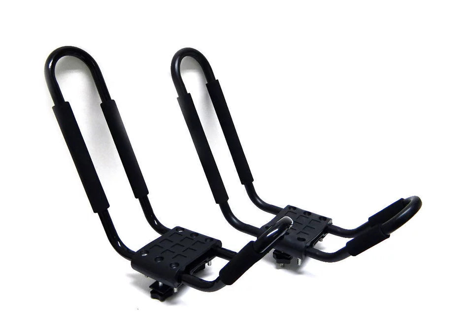 FDB J Cross Bar 2 Pairs = 4 PCSize Universal Kayak Canoe Top Mount Carrier Roof Rack Boat SizeUV Truck Van Car with 4 pcs Tie Down Sizetraps