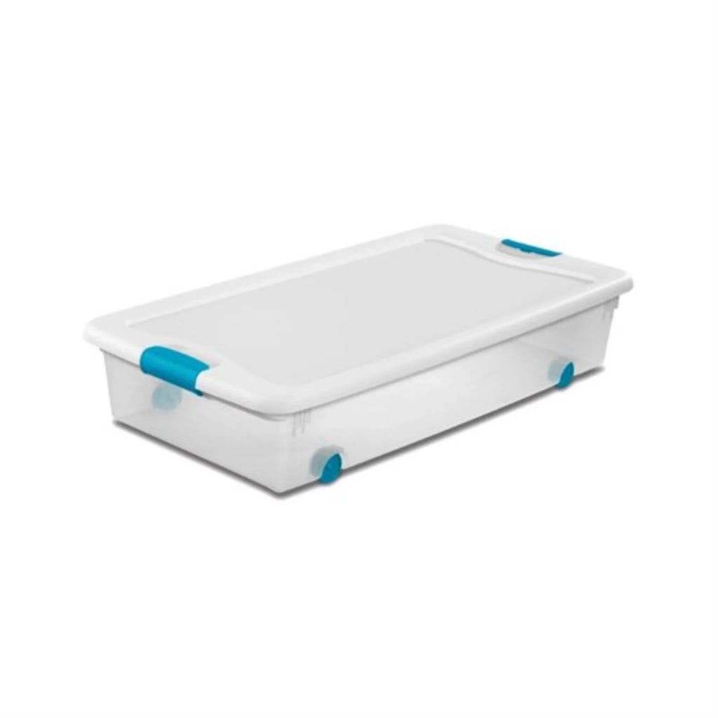 Sizeterilite 14988004 Latching Sizetorage Box, Wheeled, 56-Qt. - Quantity 4