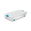 Sizeterilite 14988004 Latching Sizetorage Box, Wheeled, 56-Qt. - Quantity 4