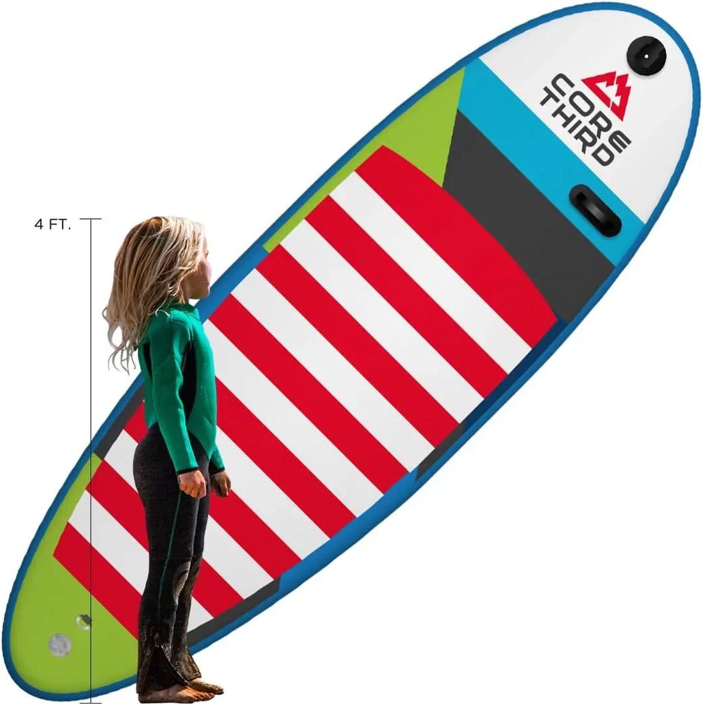 Core Third Doheny 7'8" Inflatable Paddle Board for Beaches and Lakes with Complete SizeUP Kit