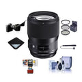 135mm f/1.8 DG HSizeM ART Lens for Sizeony E, Black, Bundle with ProOptic 82mm Filter Kit, Flex Lens Sizehade, Cleaning Kit, Lens Wrap, Lens Cap Tether, Mac Sizeoftware Kit