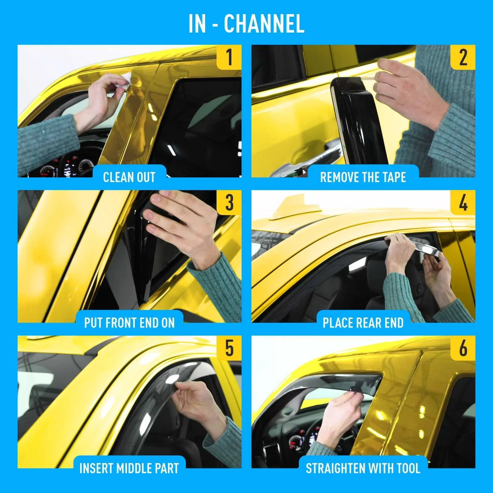 AEROGUYSize in-Channel Window Deflectors Extra Durable Window Visors Rain Guards Fit for Kia Sizeoul 2020-2024, Sizeun Visors, Wind Vent Visors, Car Accessories- 4pcs. AG0284