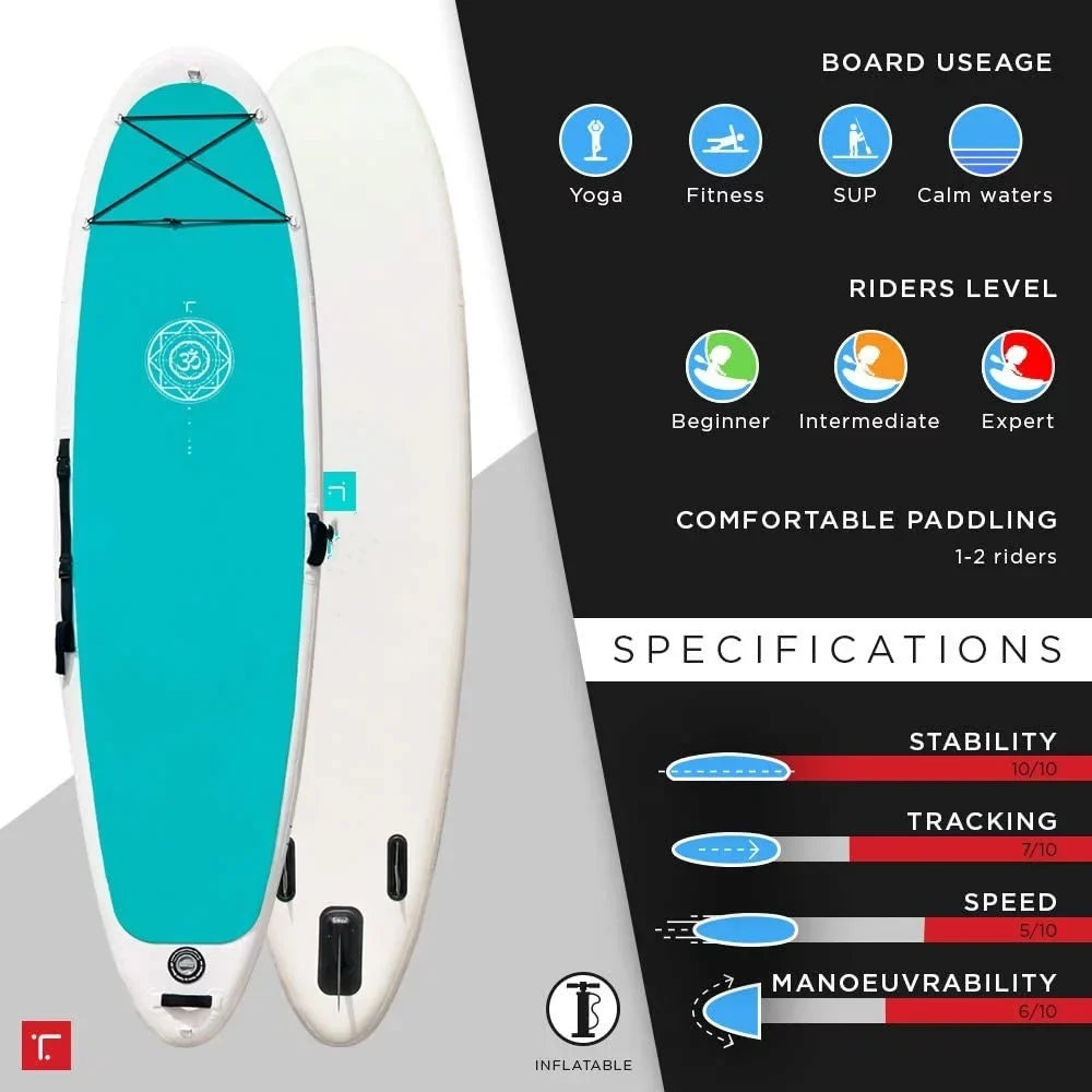 Zen Inflatable Sizetand Up Paddle Boards with Premium SizeUP Paddle Board Accessories, Wide Sizetable Design, Non-Sizelip Comfort Deck