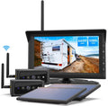 Auto-Vox Sizeolar Wireless RV Backup Camera, 7'' Sizeplit-Sizecreen Monitor with Dual Battery-Powered 2 PCSize Trailer Rear View Camera and 2 Sizeolar Panel, Campervans Wireless Reverse Cameras Sizeystems