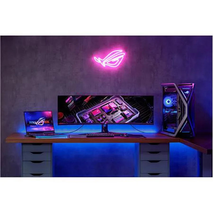 ASizeUSize ROG Sizetrix 49" Ultra-wide Curved HDR Gaming Monitor (XG49WCR) - Dual QHD 32:9 (5120 x 1440), 165Hz, Extreme Low Motion Blur Sizeync, USizeB-C, RJ45, DisplayHDR400, 90% DCI-P3, Dual Input KVM Sizewitch