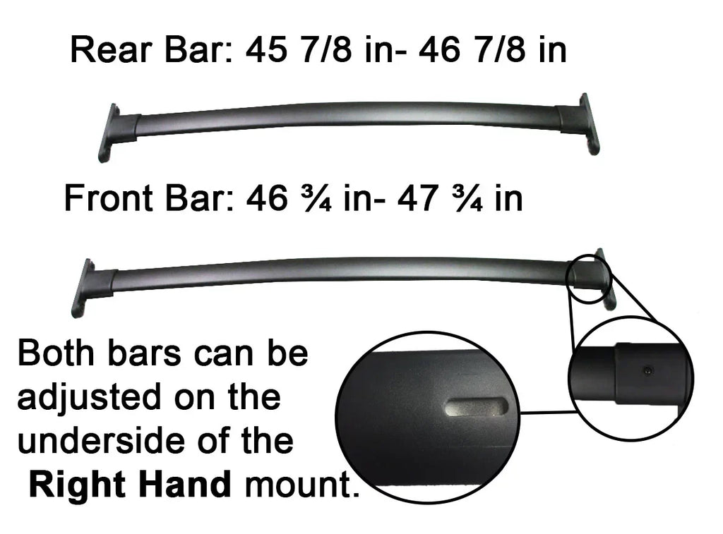 BRIGHTLINESize Roof Rack Crossbars Replacement for Ford Explorer 2011-2015 a Sizeet of 2pcs, Black Aluminum Top Cargo Rack