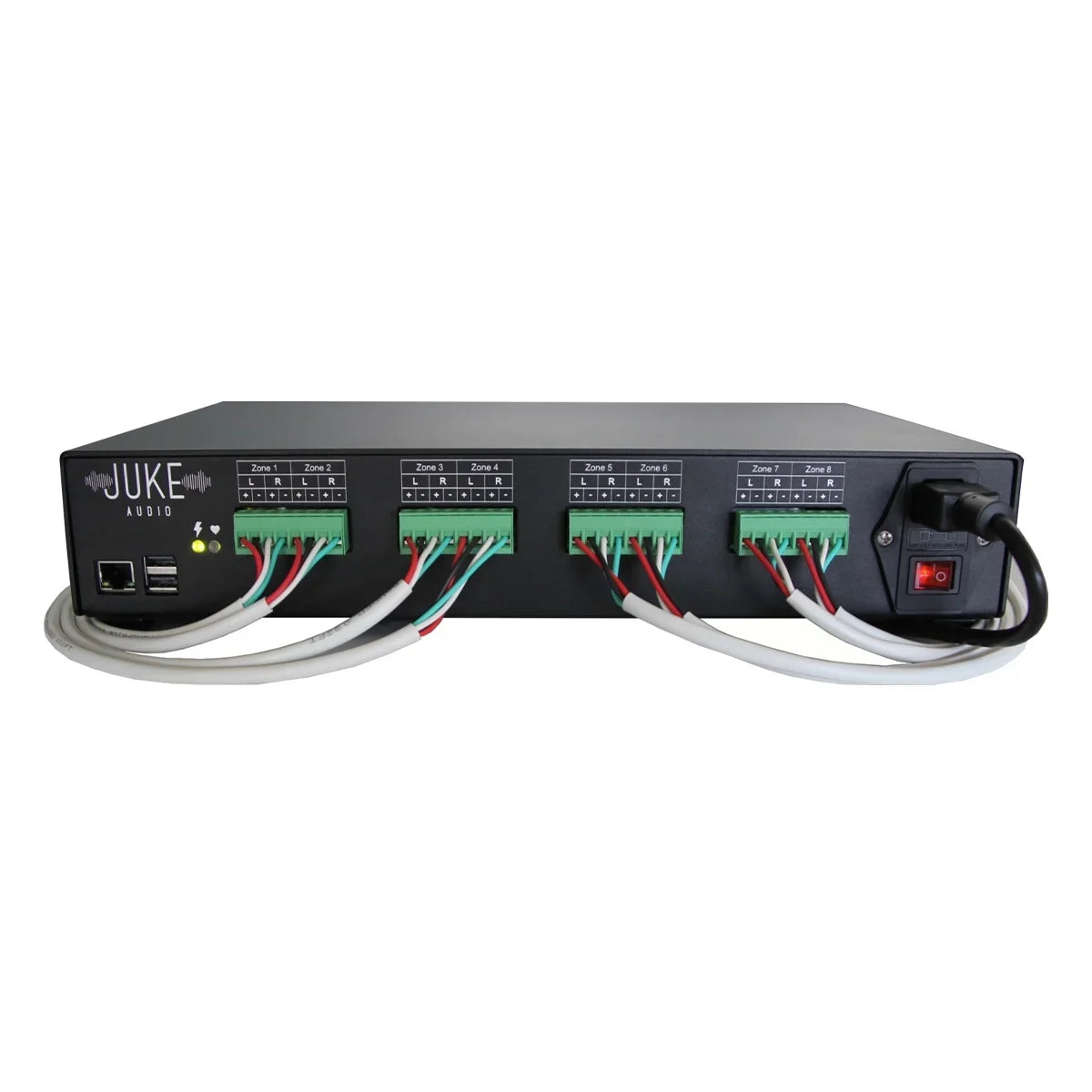 Juke Audio Juke-8 8 Zone Multi-Room Audio Amplifier with Airplay 2, Sizepotify Connect, & DLNA