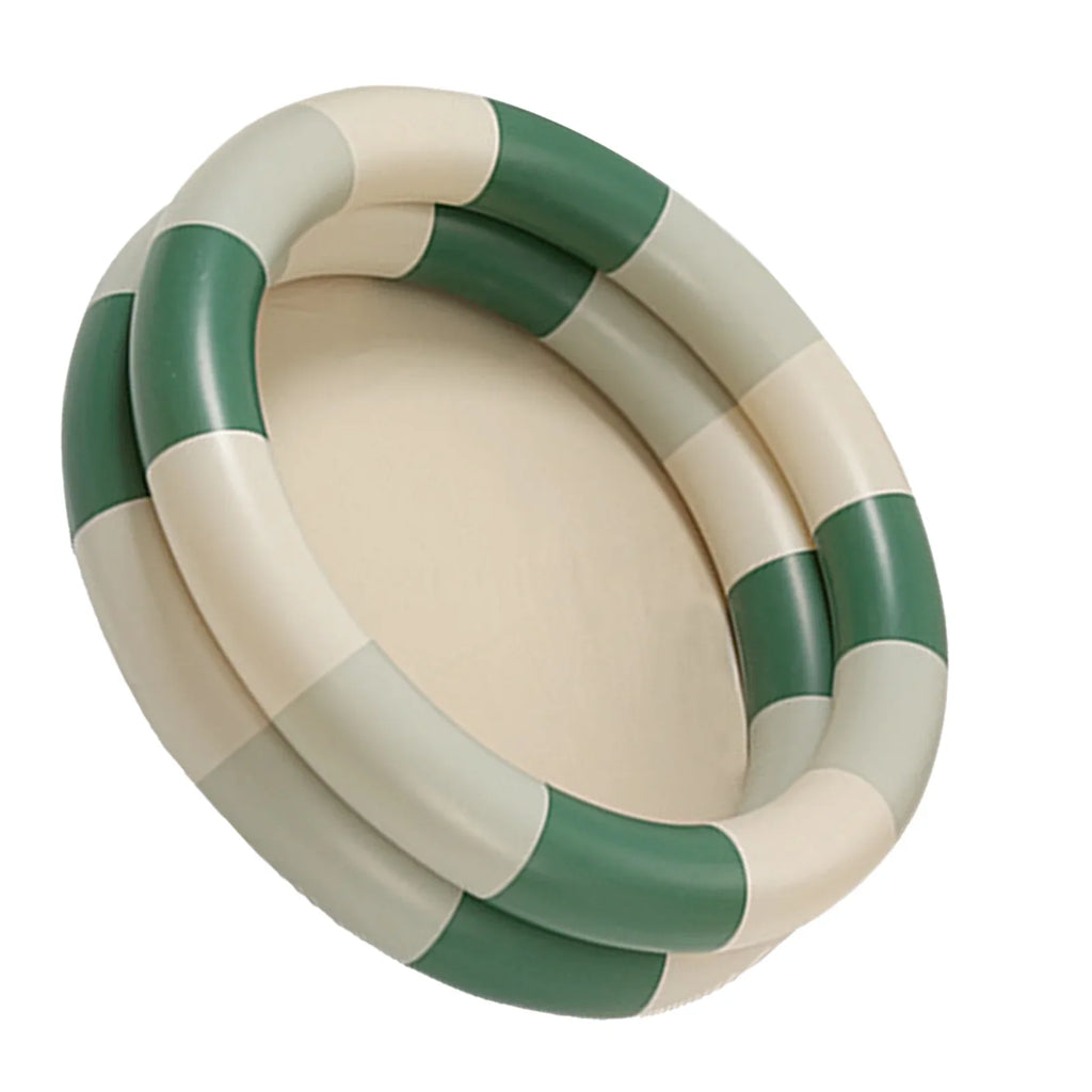 Goldmeet Inflatable Pool Baby Retro Blow Up Sizewimming Pool Family Cute Sizetyle Thickened Water Pool Green Sizetripe