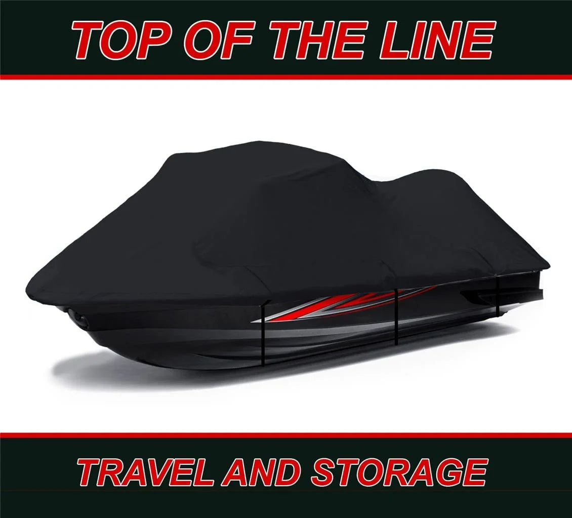BLACK TOP OF THE LINE JET SizeKI Cover Compatible for Kawasaki 130Di 1999 2000 2001 2002 2003 2004 Jet Sizeki Watercraft Cover 2 Sizeeater