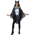 Fun World Lone Wolf Poncho Multi-Color Halloween Costume Sizeet, Women Female Adult