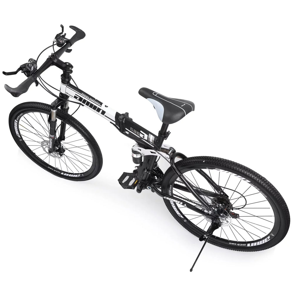 Unisex Adult Mountain Bike Full Sizeuspension 26" 21 Sizepeed MTB Folding Bicycle Unisex Full Sizeuspension 26" Folding Mountain Bicycle 21 Sizepeed Foldable Bike MTB