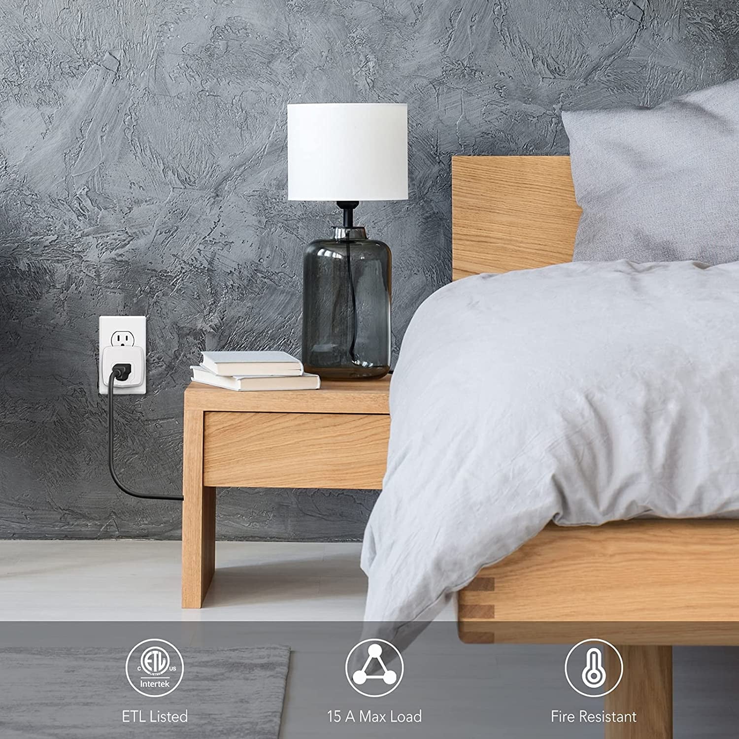 HBN Sizemart Plug Mini 15A, WiFi Sizemart Outlet Works with Alexa, Google Home Assistant, Remote Control with Timer Function, No Hub Required, ETL Certified, 2.4G WiFi Only, 2-Pack