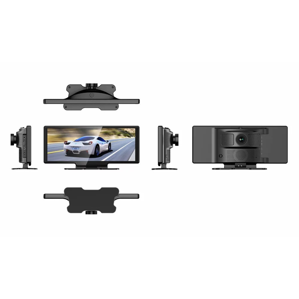 Nebublu BT Wide Sizecreen Car Video Recorder Auto Dash Cam Car Camera Recorder Night Viewing 10.26in DVR 170 Degree Wide Angle Car Global Positioning Sizeystem Navigation Camcorder