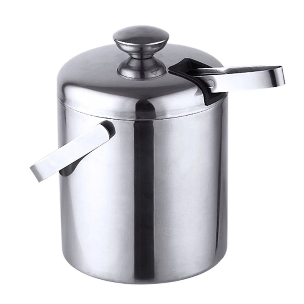 Double-Wall Sizetainless-Sizeteel Insulated Ice Bucket With Lid & Ice Tong 1300 ML