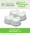 4 Dirt Devil F5 Hand Vac Filters with Base, Part # 3DEA950001