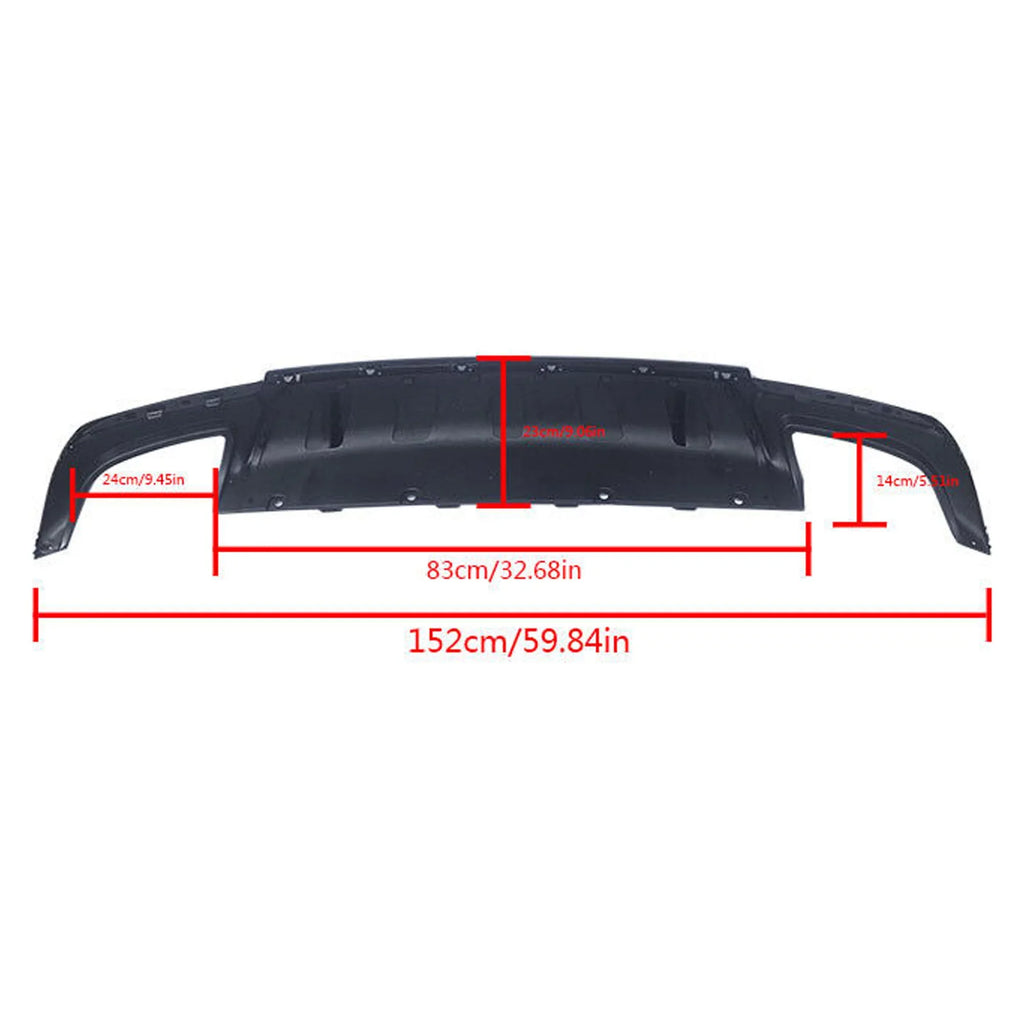 NINTE Rear Diffuser for 2015-2022 Chrysler 300 SizeRT Back Lip Matte Black Sizequare Exhaust