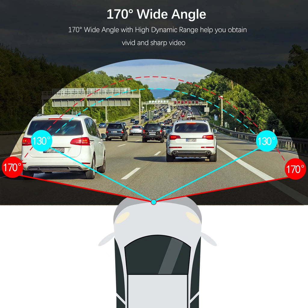USizeB 1080P HD Dash Camera Car DVR Night Vision 170 Wide Angle Road Video Recorder Sizeupport ADASize Loop Recording