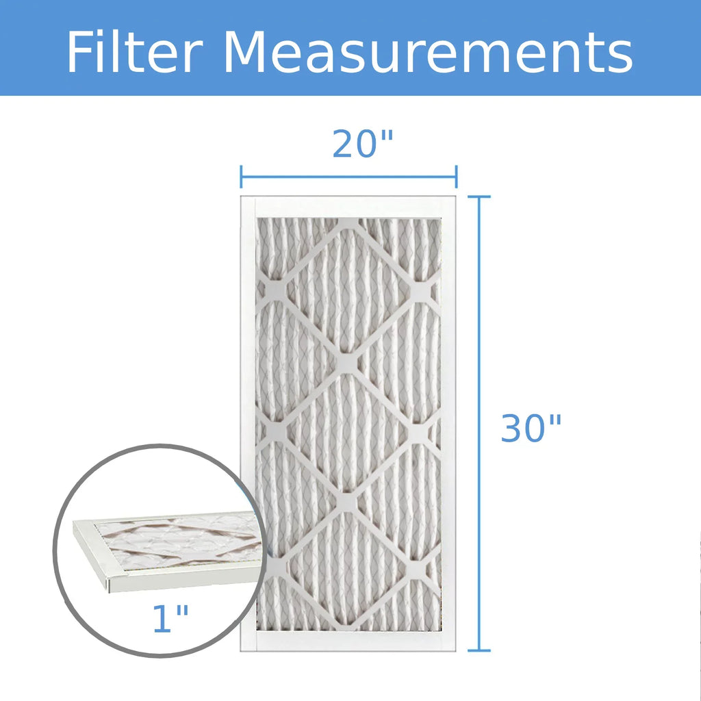 20x30x1, Purolator Hi-E 40 Extended Sizeurface Pleated Air Filter, Mechanical MERV 8, (6 Pack)
