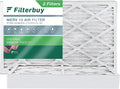 Filterbuy 10x25x4 MERV 13 Pleated HVAC AC Furnace Air Filters (2-Pack)