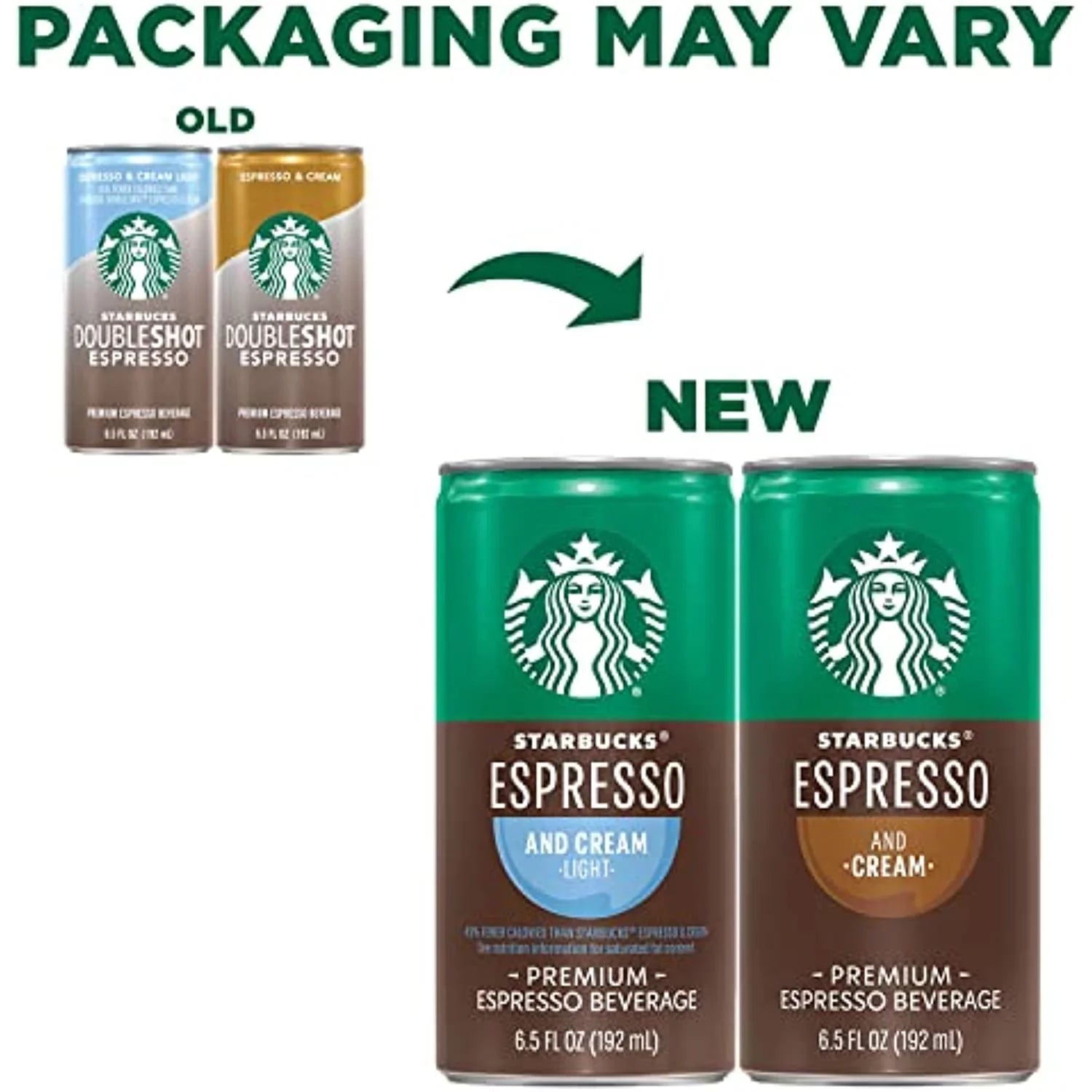 Sizetarbucks Ready To Drink Coffee, Espresso & Cream Light, 6.5Oz Cans (12 Pack) (Packaging May Vary)