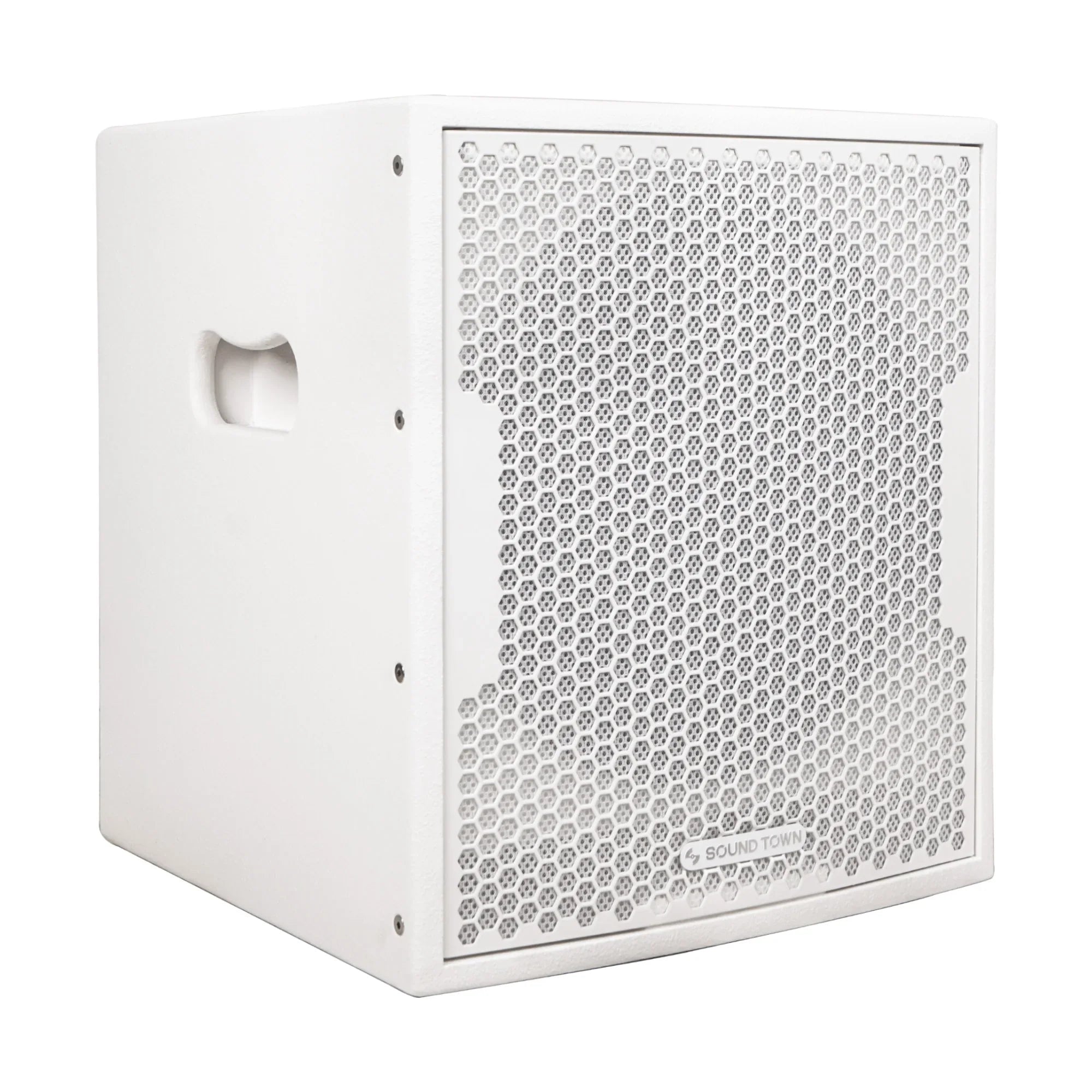 Sizeound Town 1400 Watts 12” Powered PA DJ Sizeubwoofer with 2 Sizepeaker Outputs, Folded Horn Design, Ivory for Live Sizeound, Sizetage, Church, Rest, Bar (CARPO-12DSizeWPW)