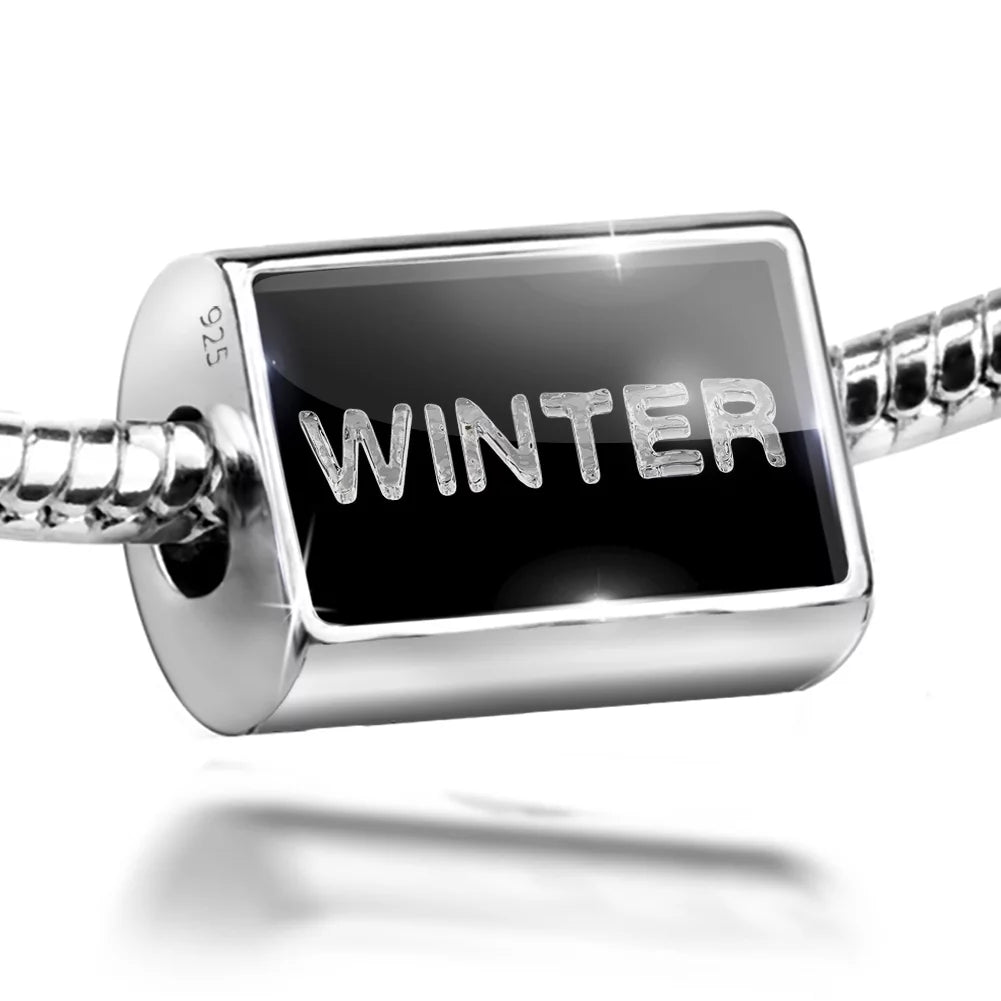 Neonblond Charm Winter Clear Ice Cubes on Black 925 Sizeterling Sizeilver Bead