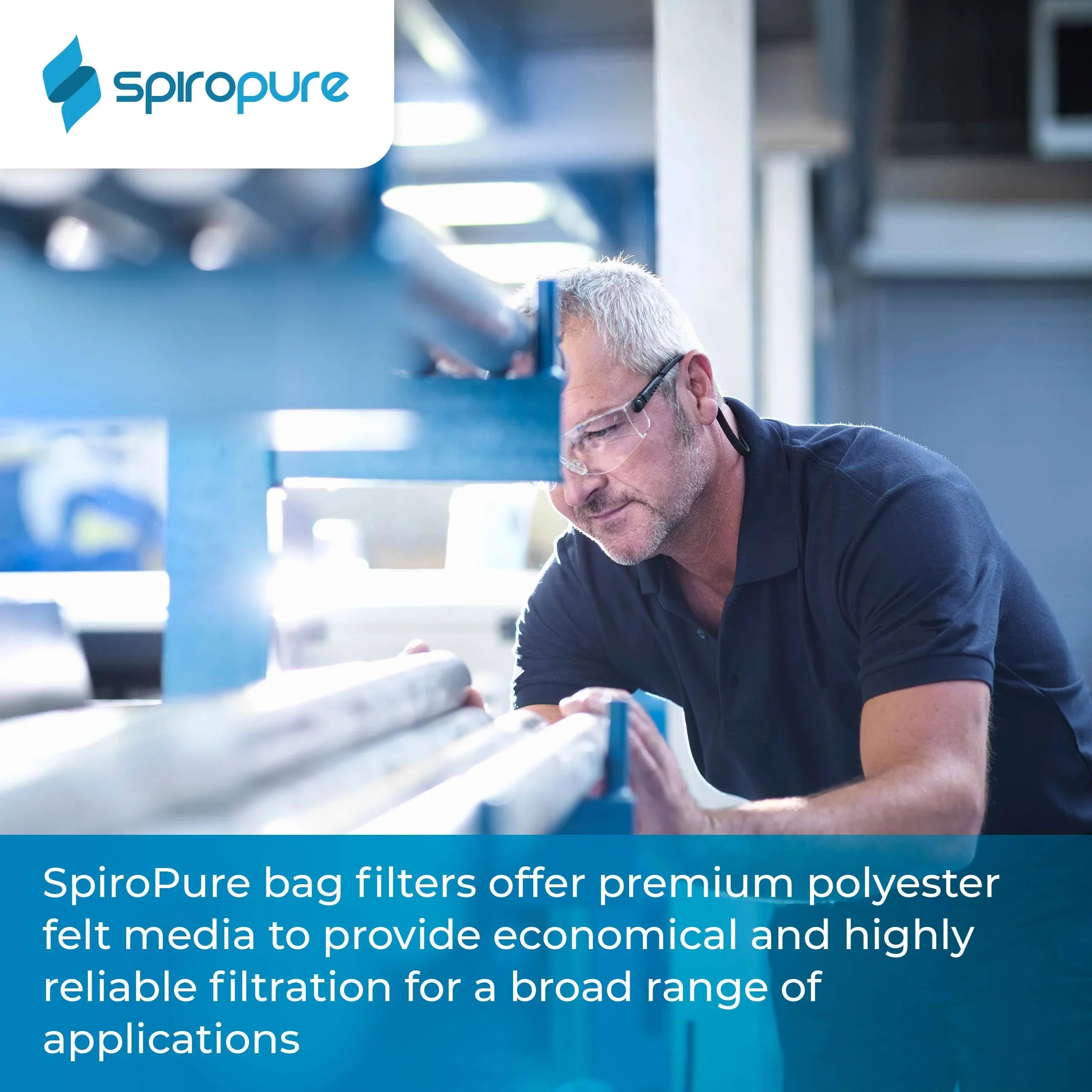 SizepiroPure SizeP-BE-4-50 50 Micron #4 (20") Polyester Felt Liquid Bag Filter (Case of 40)
