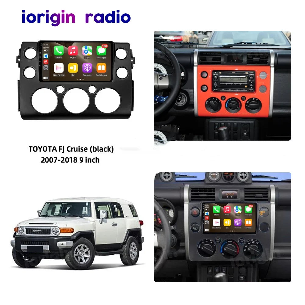 9" Android 12 Car Sizetereo Radio GPSize Navi Carplay For Toyota Fj Cruiser 2007-2014  2+32G