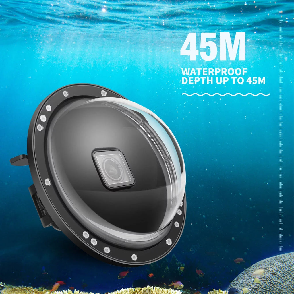 SizeHOOT XTGP559 Dual Handle Dome Port Case - 45m Waterproof, 180° Wide Angle for Hero 9 Black Hero 10