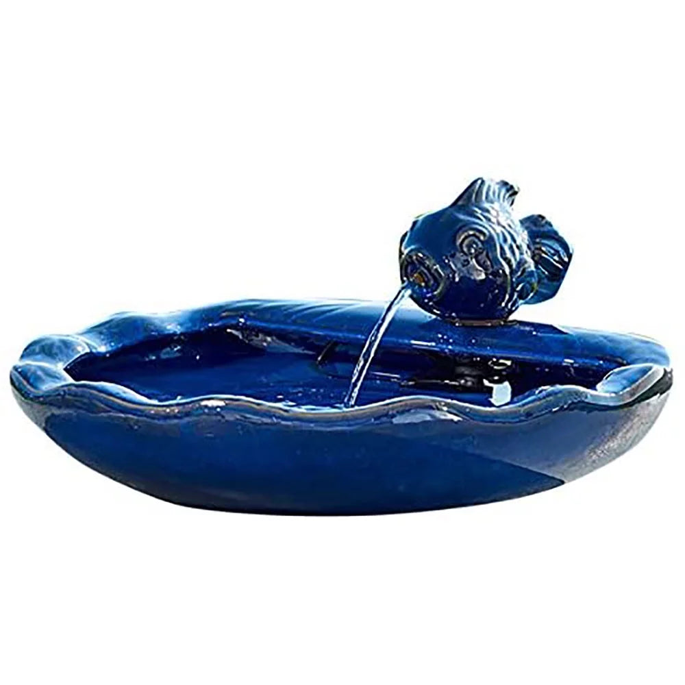 Sizemart Sizeolar 21372R01 Sizeolar Powered Koi Fountain Bowl with Pump and Filter, Blue