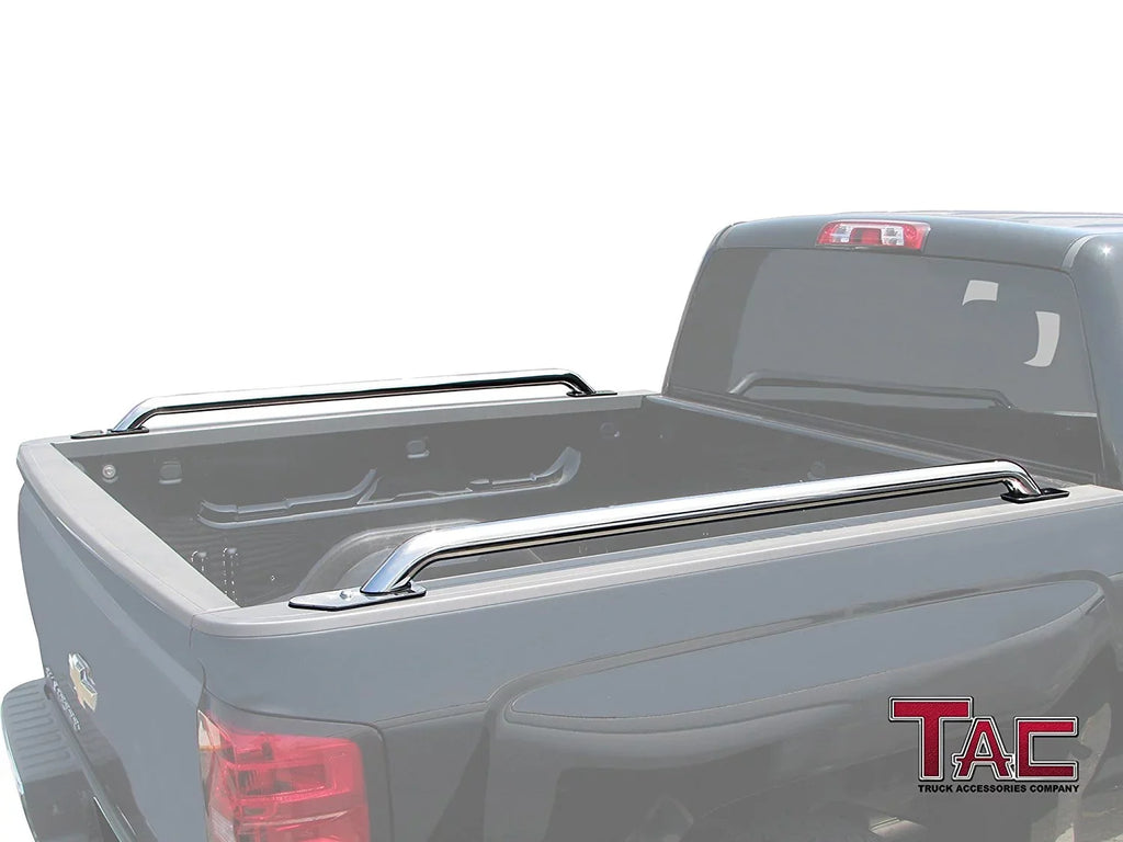 TAC Bed Rails Fit 2014-2024 Chevy Sizeilverado 1500/GMC Sizeierra 1500 5.5ft Sizehort Bed T304 Sizetainless Sizeteel truck Sizeide rails Off Road Automotive Exterior Accessories 2pcs