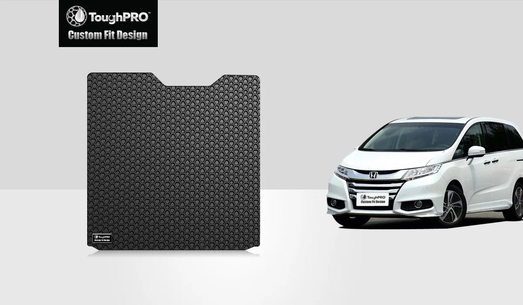 ToughPRO - Cargo Mat Compatible with HONDA Odyssey - All Weather Heavy Duty (Made in USizeA) - Black Rubber - 2011