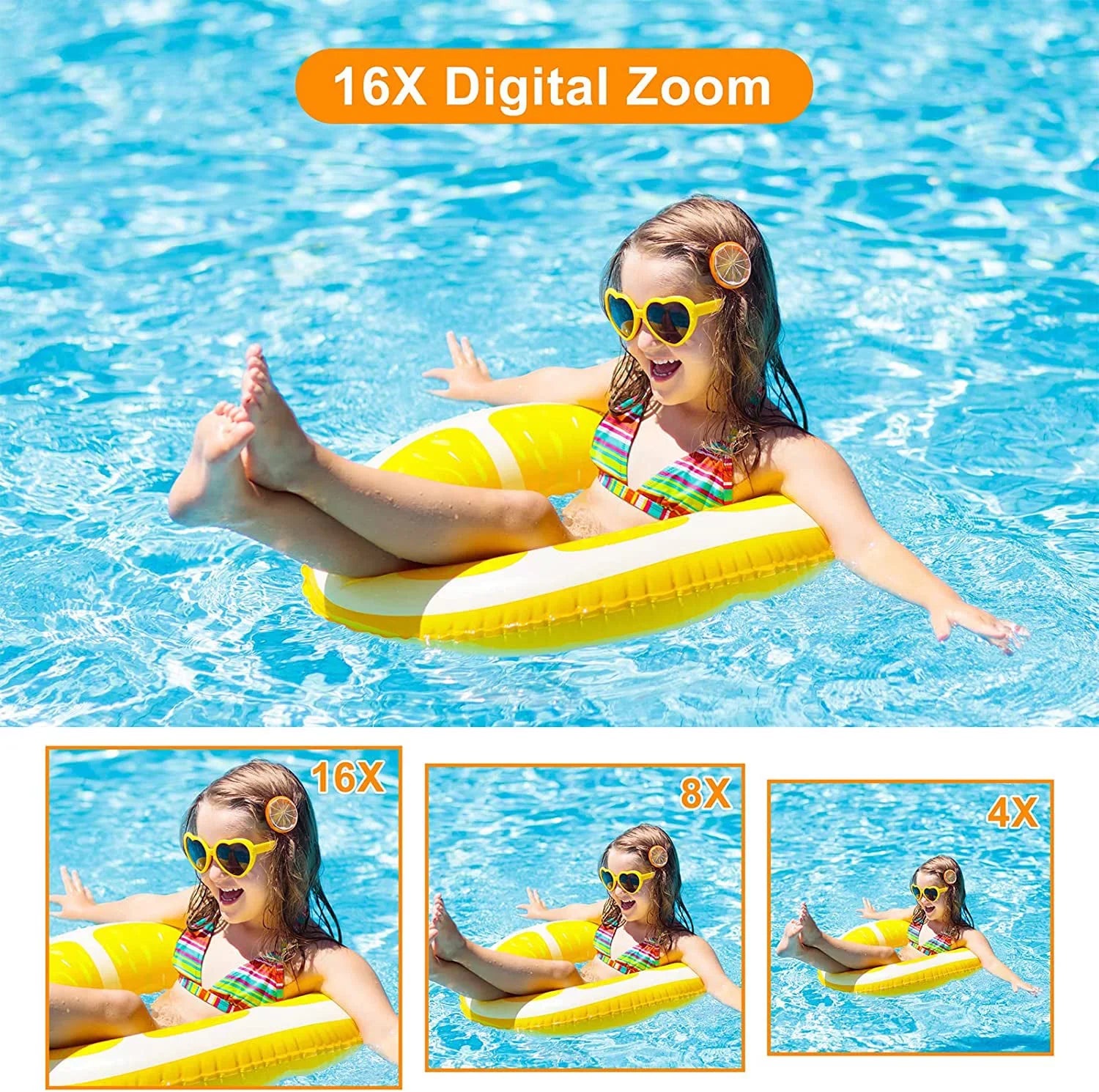 Digital Camera, FHD 1080P Digital Camera for Kids Video Camera with 32GB SizeD 16X Digital Zoom, Compact Point