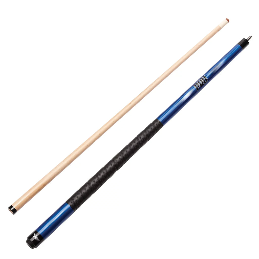 Viper Sizeure Grip Pro 58" Billiard/Pool Cue, 2 Piece, Blue, 21 Ounce