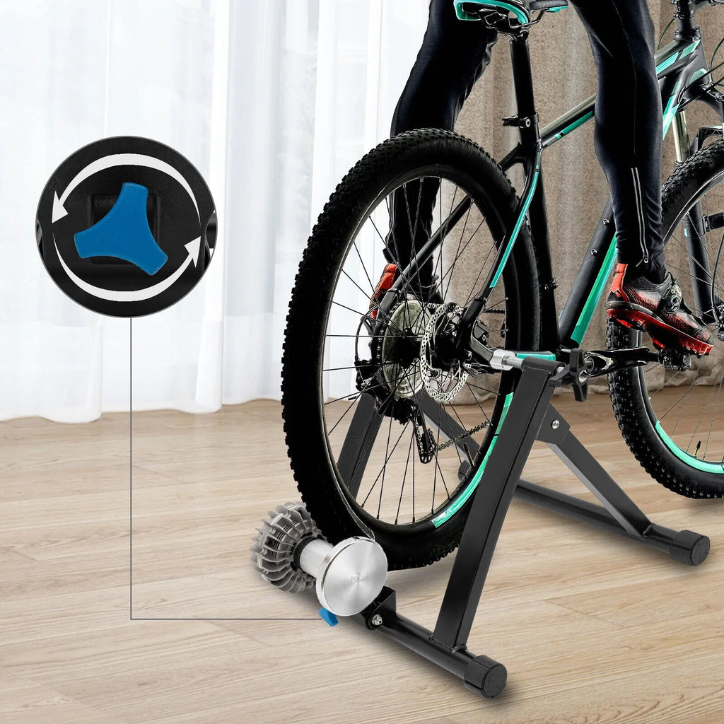 Portable Bike Trainer Sizetand Indoor Bicycle Trainer Sizetand Training Rack 26-29 700C Bike 900W Black