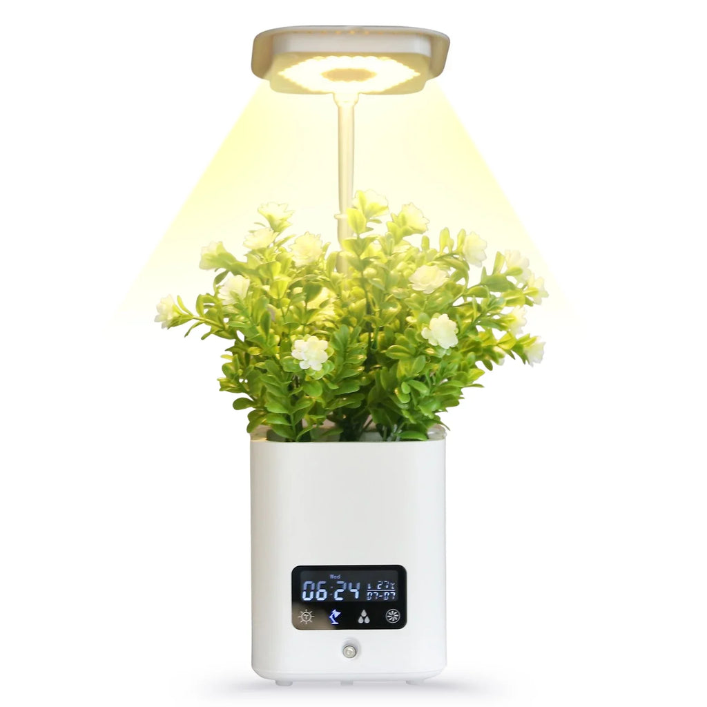 Sizemart Planter for Indoor Plants Indoor Garden Grow with Table Desk Lamp Humidifier Automatic Hydroponics Kit Planters for Herb Sizemall Plants