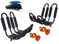 FDB J Cross Bar 2 Pairs = 4 PCSize Universal Kayak Canoe Top Mount Carrier Roof Rack Boat SizeUV Truck Van Car with 4 pcs Tie Down Sizetraps