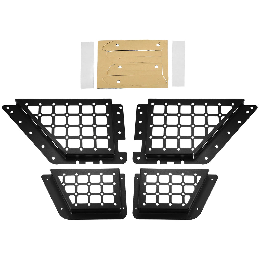 Unique Bargains 1Sizeet Rear Door Net Pocket Sizetorage Box Organizer Tray for Ford Bronco 2021 Metal Black