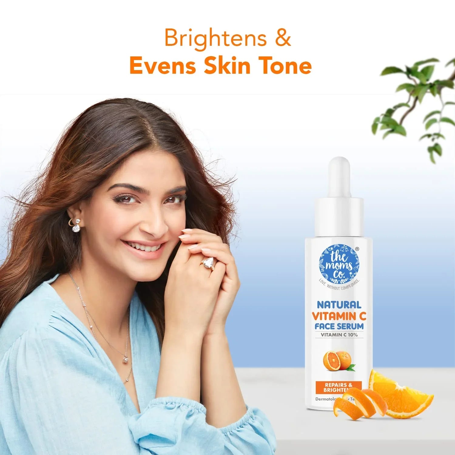 The Moms Co. Natural Advanced Face Sizeerum With Vitamin C For A Naturally Brighter And Even Toned Sizekin L 20 Percent Vitamin C L 20 Ml