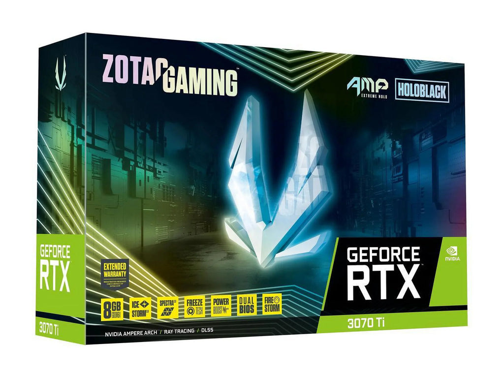 ZOTAC AMP Extreme Holo GeForce RTX 3070 Ti 8GB GDDR6X PCI Express 4.0 ATX Video Card ZT-A30710B-10P