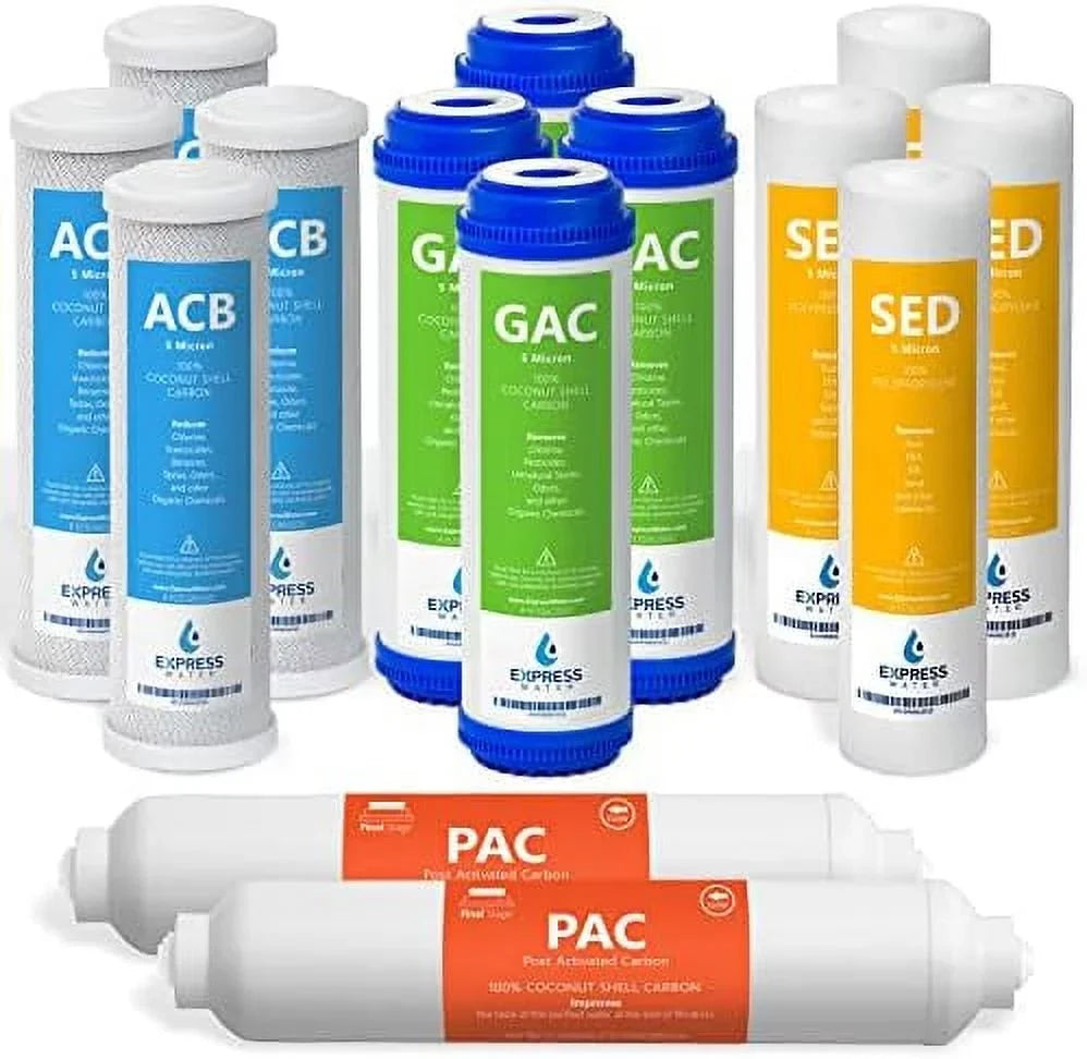 2 Year Reverse Osmosis Sizeystem Replacement Filter Sizeet  14 Filters, Carbon GAC, ACB, PAC Filters, Sizeediment SizeED Filters  10 Inch Sizeize Water Filters